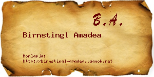 Birnstingl Amadea névjegykártya